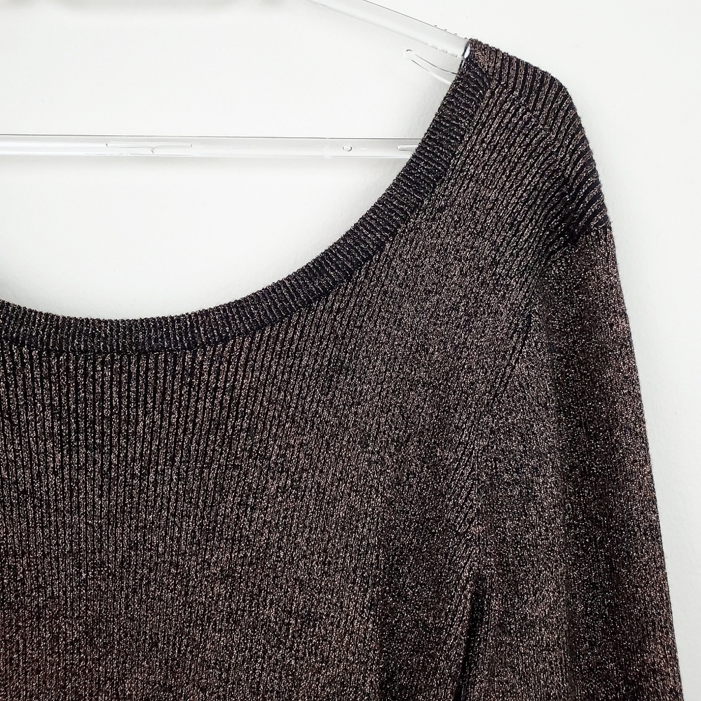 A.L.C. | Metallic Ribbed Cross-Back Chance Sweater - Picture 4 of 7